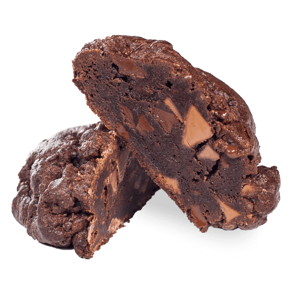 Double Chocolate Chip Cookie, cut | Bang Cookies